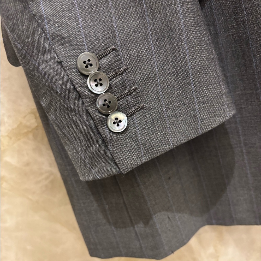 Isaia Charcoal Pinstripe Blazer - IT 50R - Picture 8 of 16